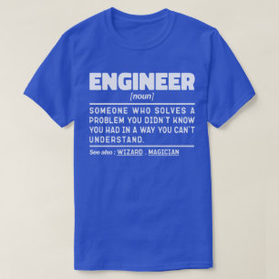 Engineer Noun Husband Dad Engineering Sarcastic T-Shirt
