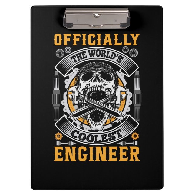 Engineer Officially The World Coolest Engineer Clipboard (Front)