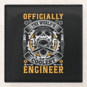 Engineer Officially The World Coolest Engineer Glass Coaster