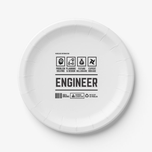 engineer paper plate (Front)
