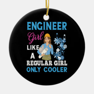 Engineer Proud Engineer Girl Ceramic Tree Decoration