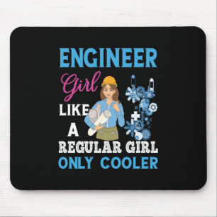 Engineer Proud Engineer Girl Mouse Mat