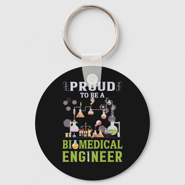 Engineer Proud To Be A Biomedical Engineer Key Ring (Front)