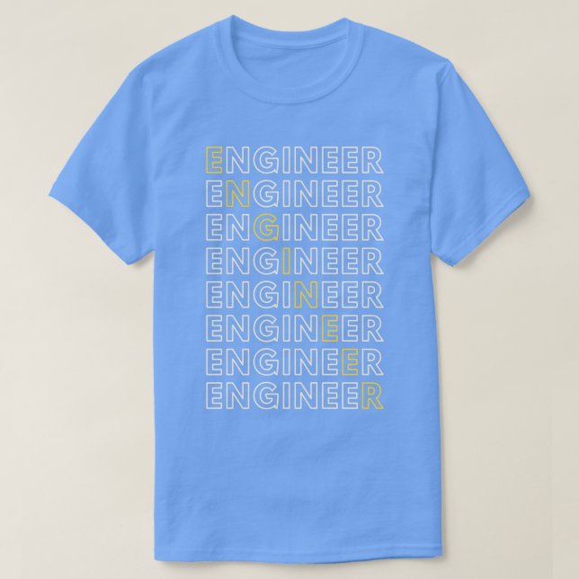 Engineer Retro Graduation Wizard Mechanical Electr T-Shirt (Design Front)