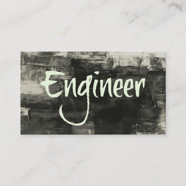 Engineer Rustic Business Card (Front)