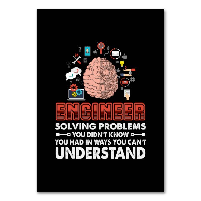 Engineer Solving Problems Table Number (Front)