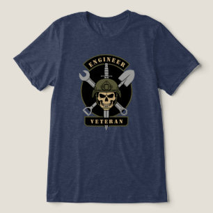 Engineer Veteran Combat Support Emblem Tri-Blend Shirt