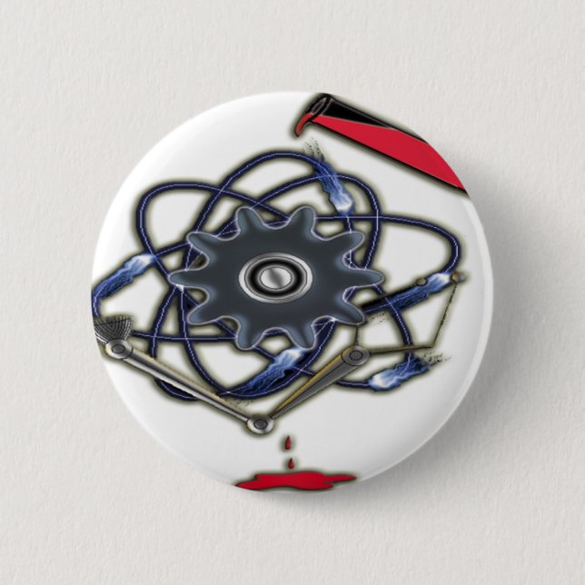 Engineering 6 Cm Round Badge (Front)