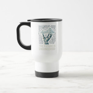 "Engineering Blueprint Mug – Geometric Design for