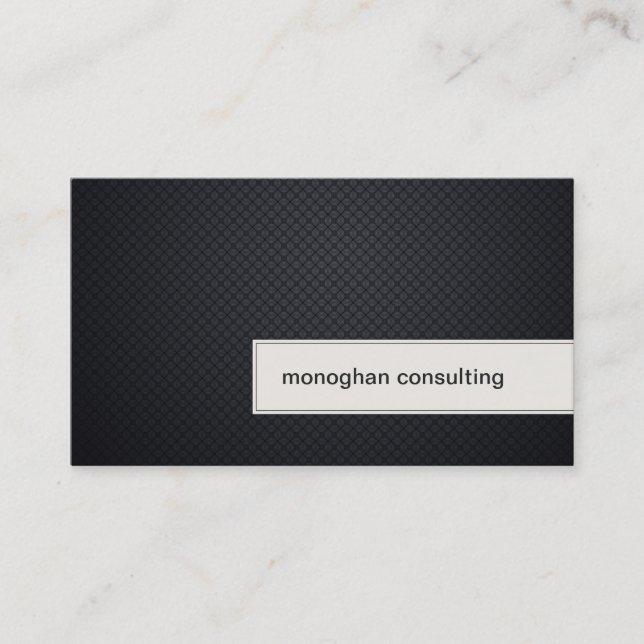 Engineering Business Card Modern Black Texture (Front)