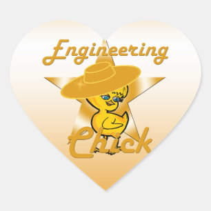 Engineering Chick #10 Heart Sticker