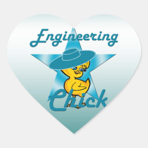 Engineering Chick #7 Heart Sticker