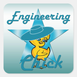 Engineering Chick #7 Square Sticker