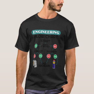 Engineering Flow Chart Chemical Engineer T-Shirt