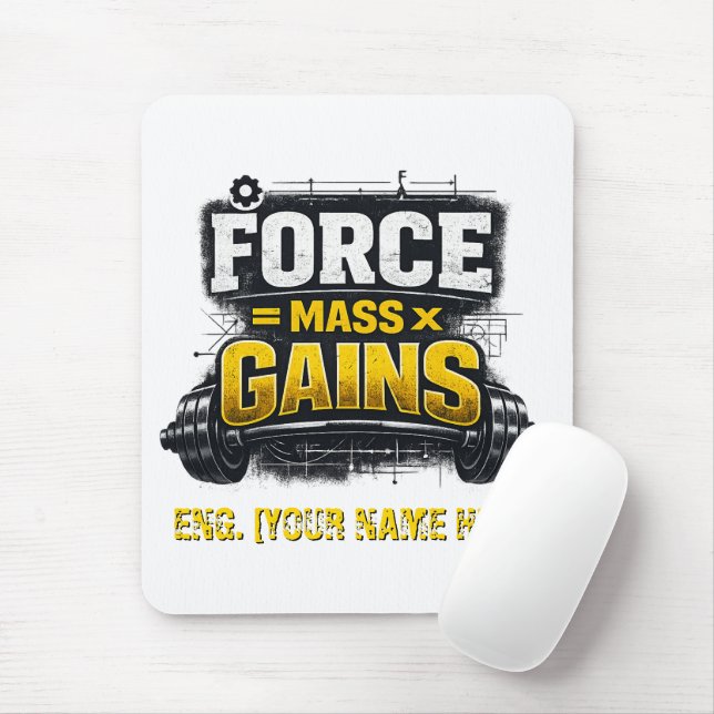 Engineering Gains: Physics Force Personalized  Mouse Mat (With Mouse)