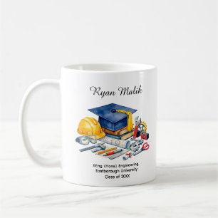 🎓Engineering Grad Custom Name & Degree Coffee Mug