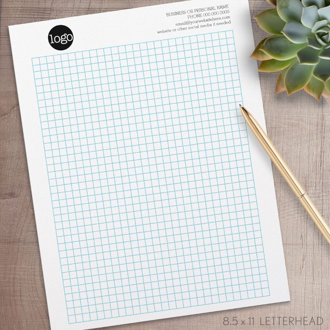 Engineering Graph Pad Calcpad with Company Logo Custom Letterhead (Personalized Letterhead )