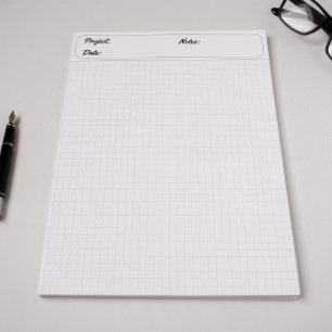Engineering Graph Sheets Grid Paper 6mm Grey Notepad