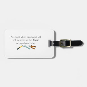 Engineering humour luggage tag