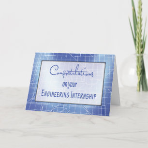 Engineering Internship Congratulations with Bluepr Card