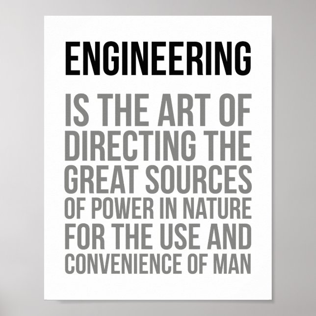 Engineering Is The Art Of Directing Poster (Front)