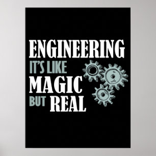 Engineering - It's Like Magic But Real Poster