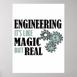 Engineering - It's Like Magic But Real Poster