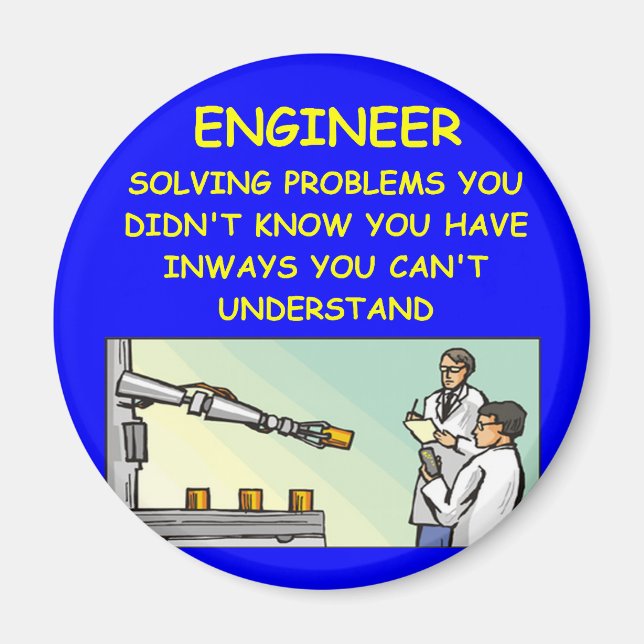 engineering joke magnet (Front)