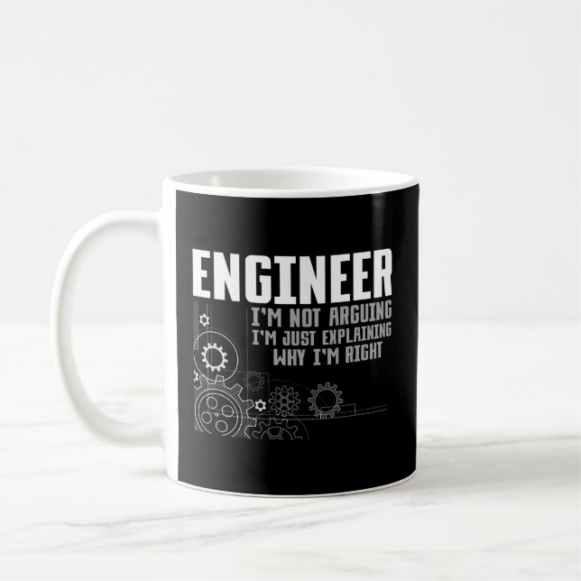 Engineering Mechanical Engineer Civil Engineer Coffee Mug (Left)