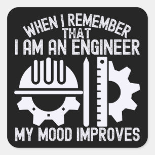 Engineering Quotes, Women in Engineering Square Sticker