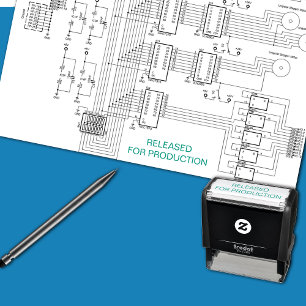 Engineering "RELEASED FOR PRODUCTION" Drawing Self-inking Stamp