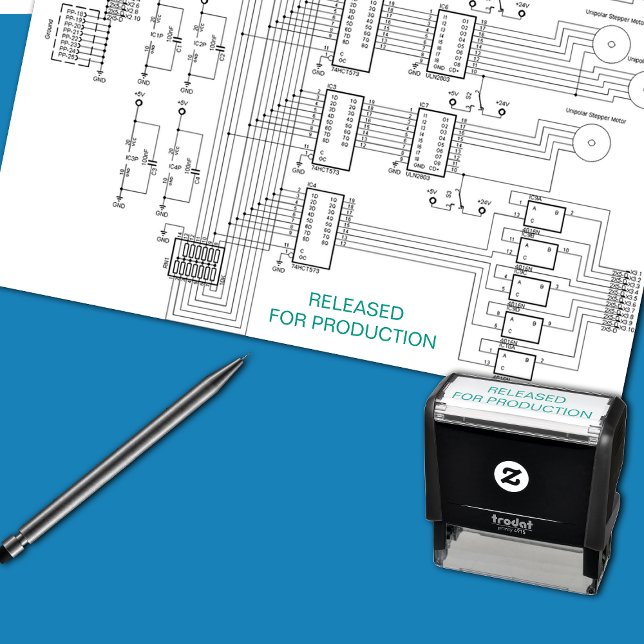 Engineering "RELEASED FOR PRODUCTION" Drawing Self-inking Stamp (Creator Uploaded)