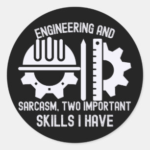 Engineering Student, Engineering Degree Classic Round Sticker
