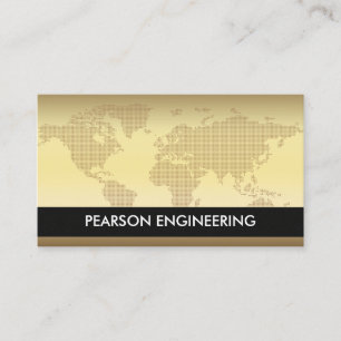 Engineering Technical World Map Business Card