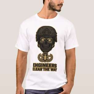 Engineers Clear The Way Skull Helmet Tee