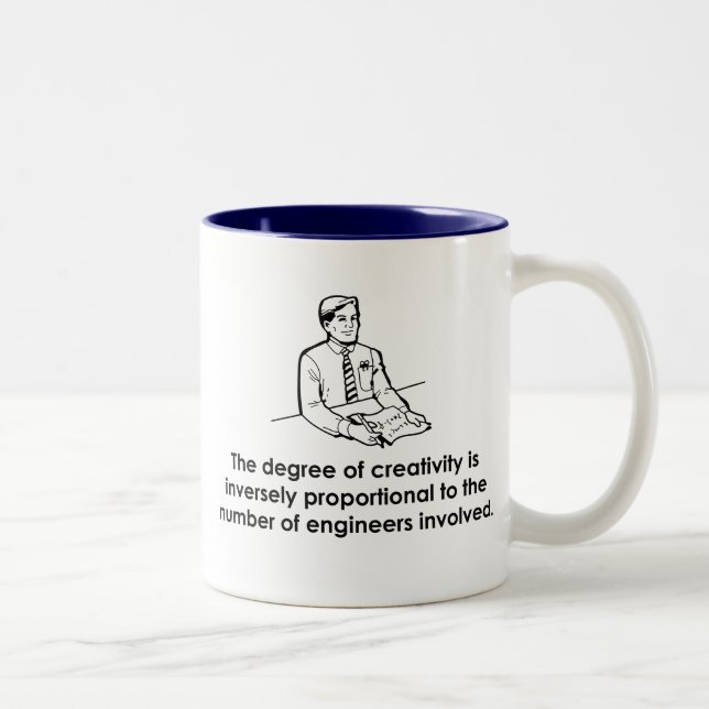 Engineers & Creativity Two-Tone Coffee Mug (Right)