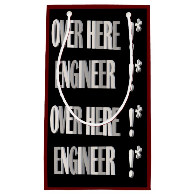 Engineers design for Dads Brothers and others Small Gift Bag (Front)