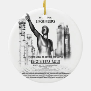 Engineers Rule Ceramic Tree Decoration