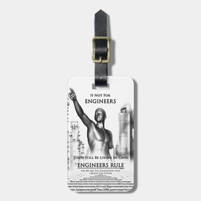 Engineers Rule Luggage Tag (Front Vertical)