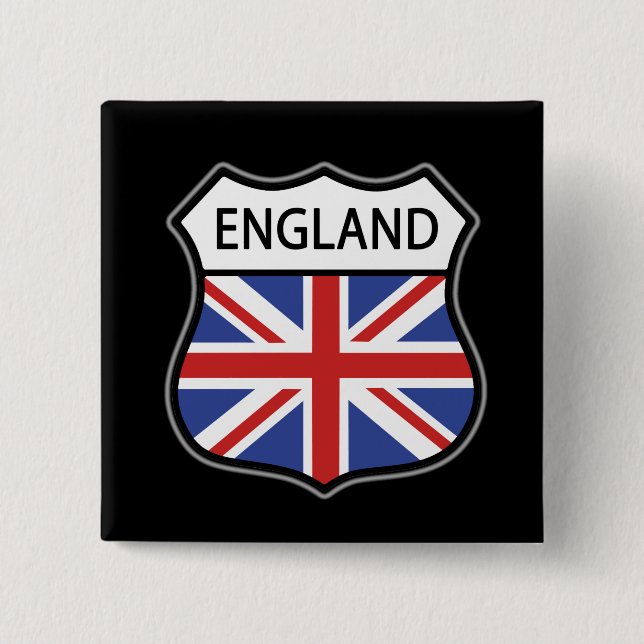 England 15 Cm Square Badge (Front)