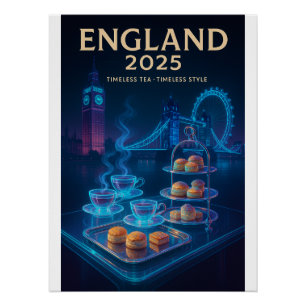 England 2025 – Timeless Tea, Timeless Style Poster