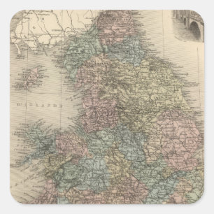 England 3 square sticker