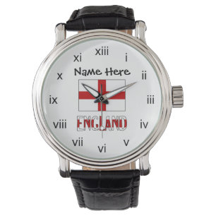 England and English Flag Personalised Watch