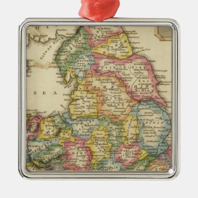 England and Wales Metal Tree Decoration (Front)