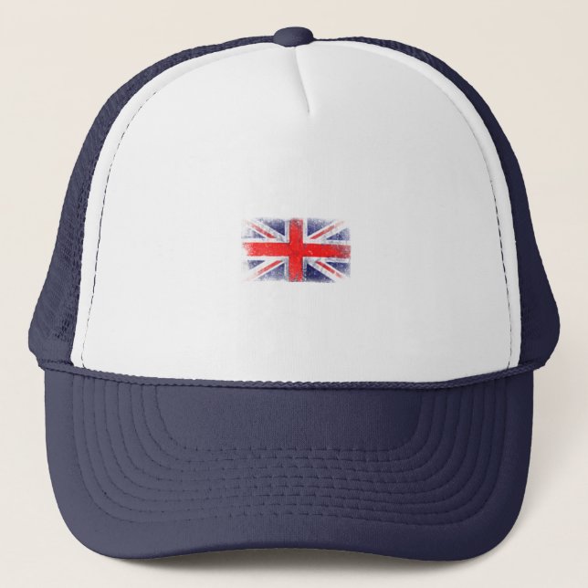 England blue and red flag trucker hat (Front)