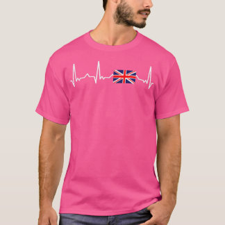 England Britain English British Heartbeat England  T-Shirt