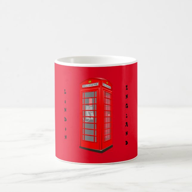 England British Red London Phone Booth Mug (Center)