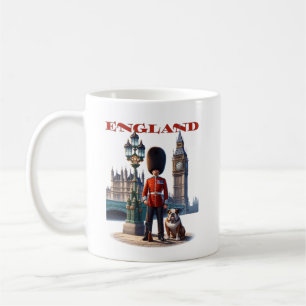 England Buckingham Palace Guard and Bulldog Coffee Mug