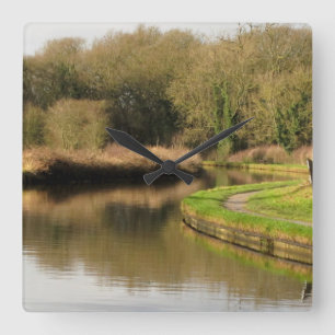 England Canal Water Pond Landscape Wall Clock