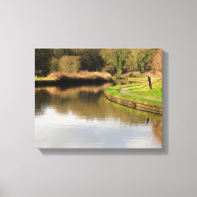 England Canal Water Pond Wrapped Canvas (Front)